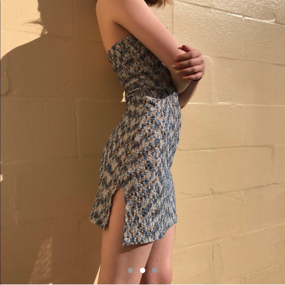 90s floral tube dress